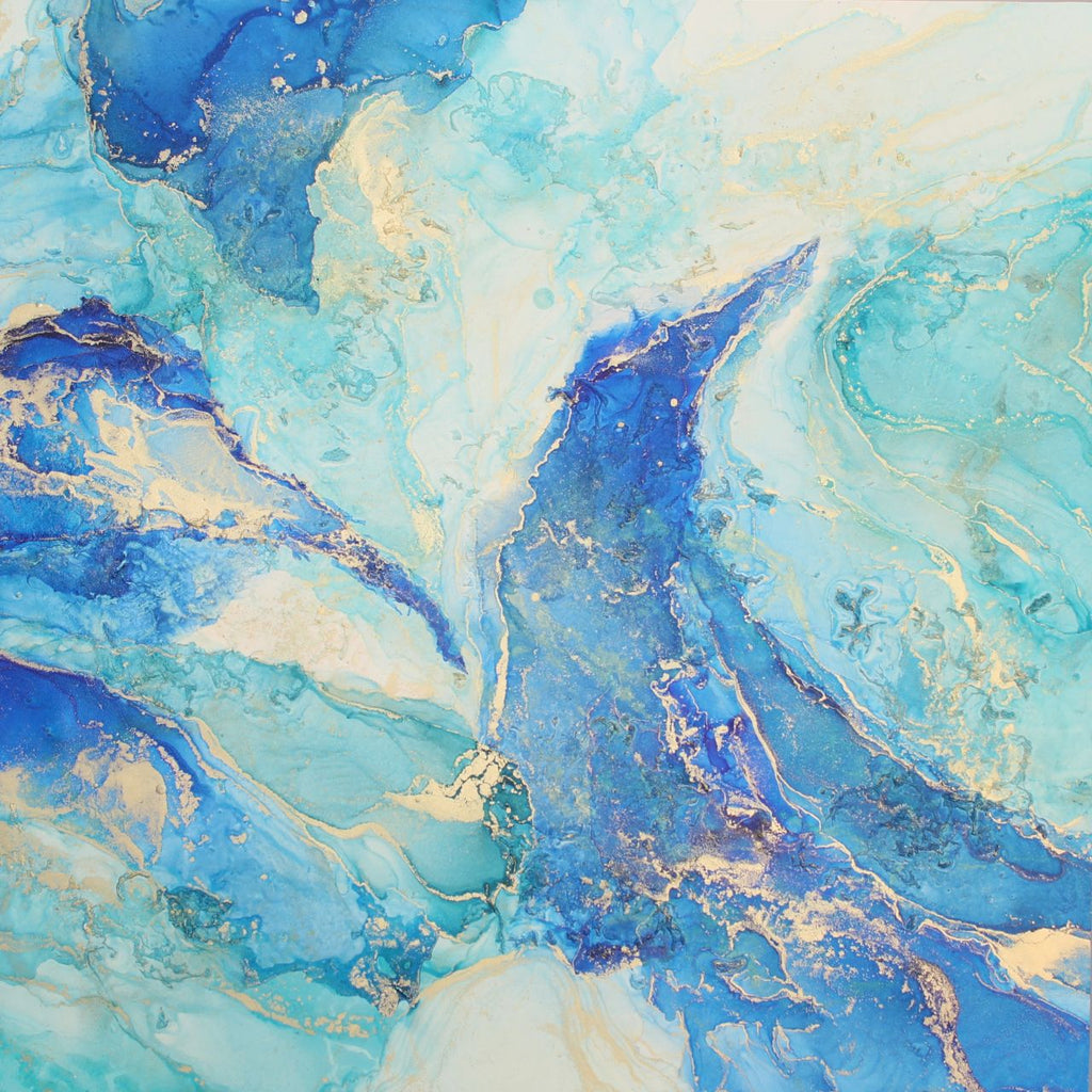 Holzkörper 40x40cm Blau