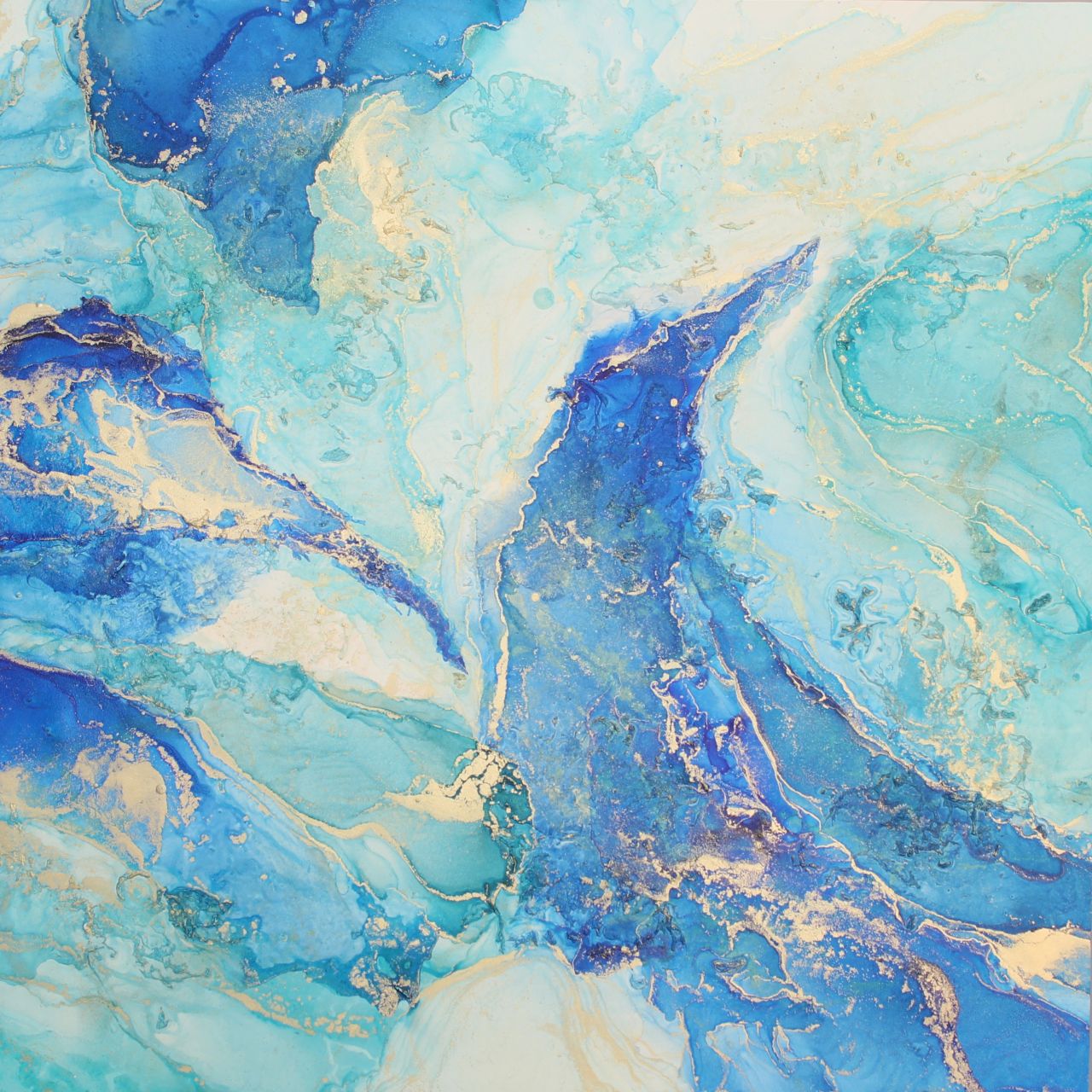 Holzkörper 40x40cm Blau