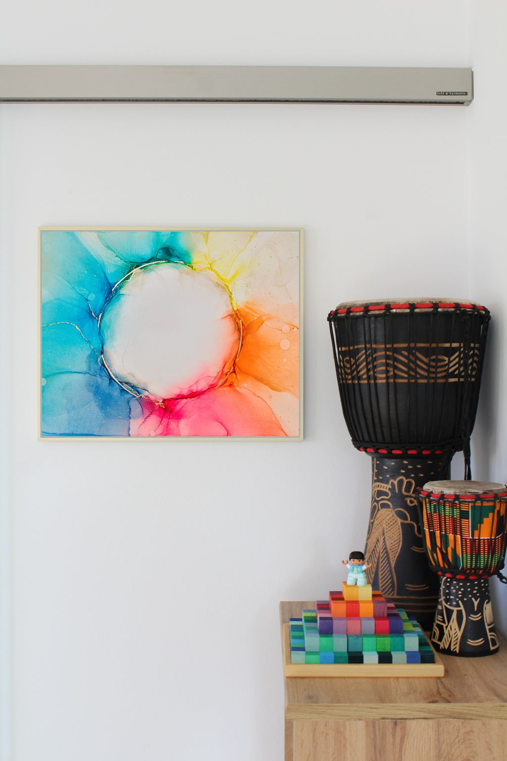 Farbfokus | Kunstwerk aus Alkoholtinte & Gold Highlights