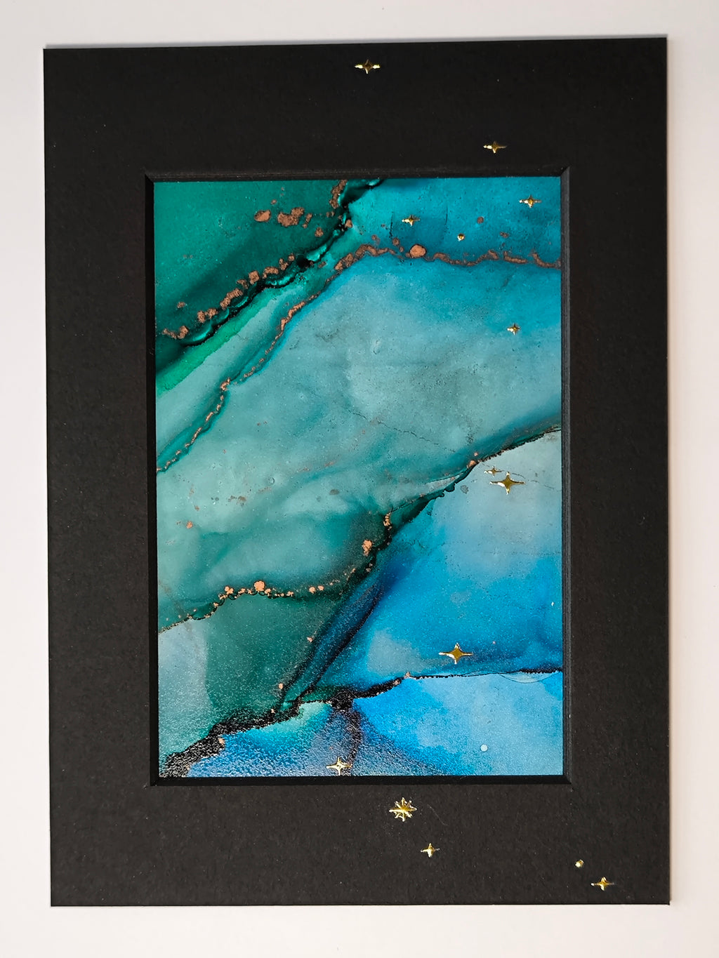 Nordlicht Serie schwarzes Passepartout