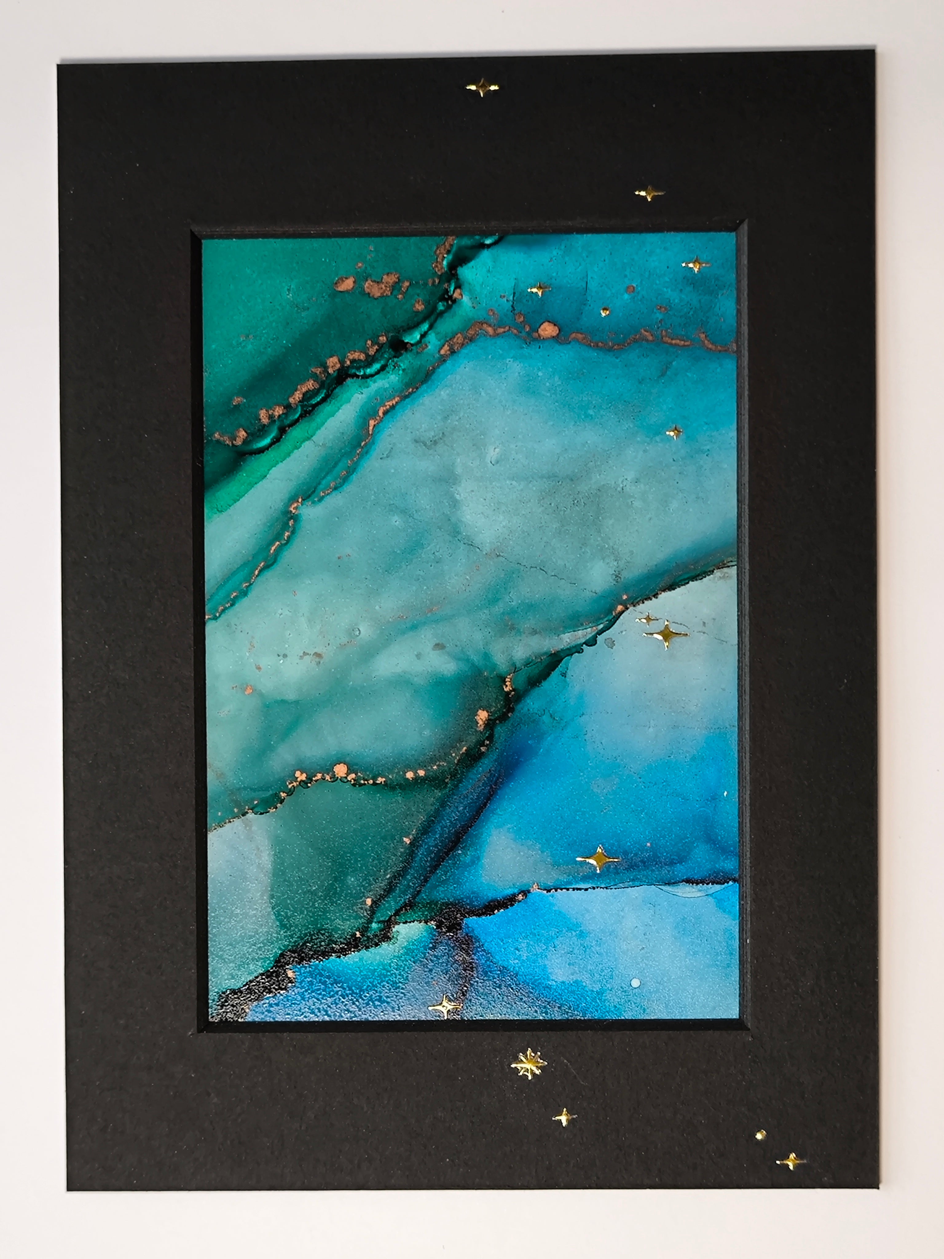 Nordlicht Serie schwarzes Passepartout