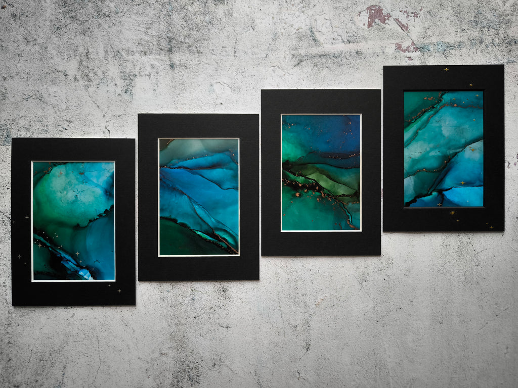 Nordlicht Serie schwarzes Passepartout