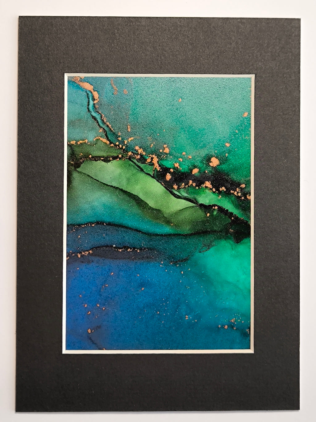 Nordlicht Serie schwarzes Passepartout