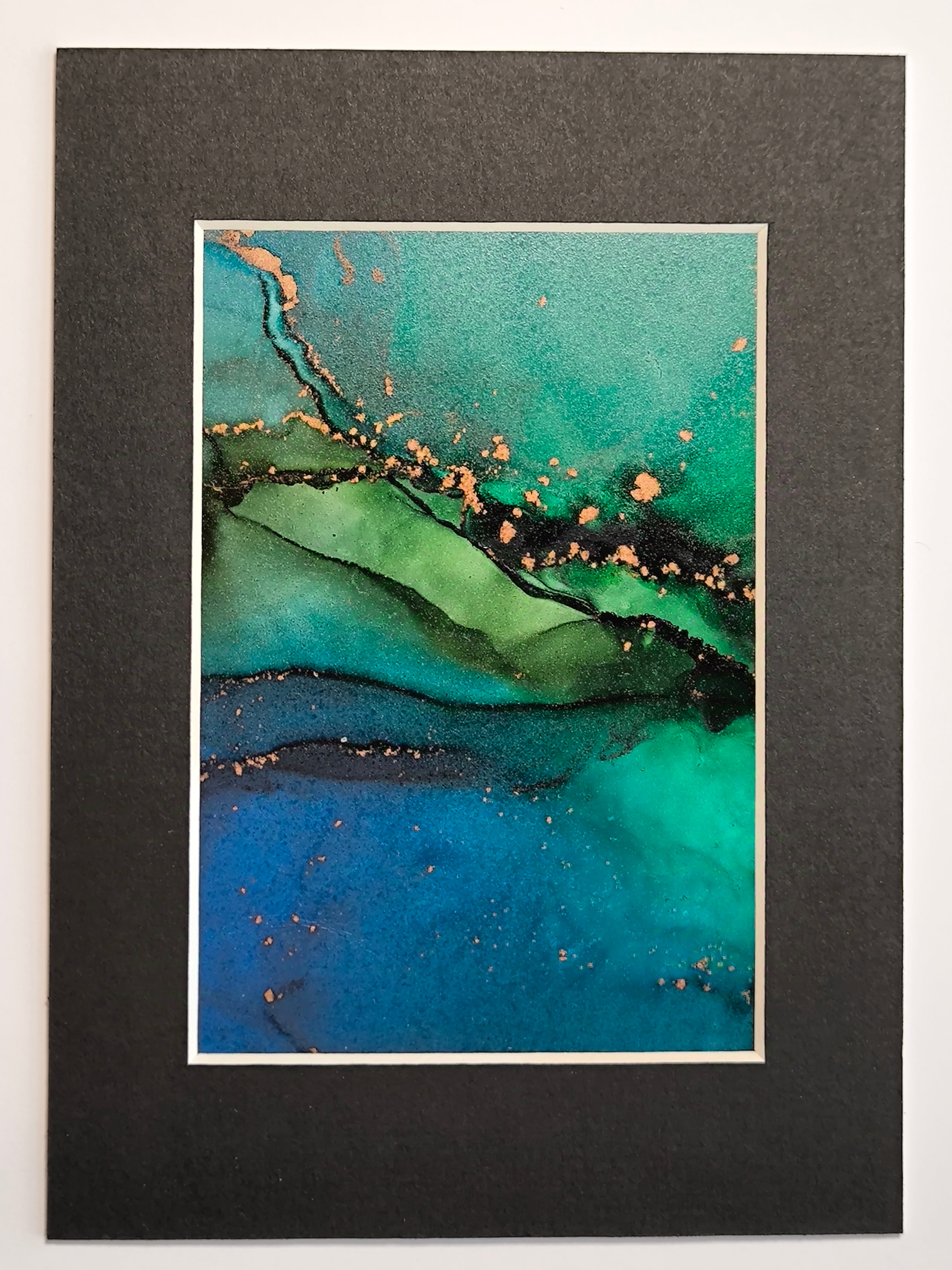 Nordlicht Serie schwarzes Passepartout