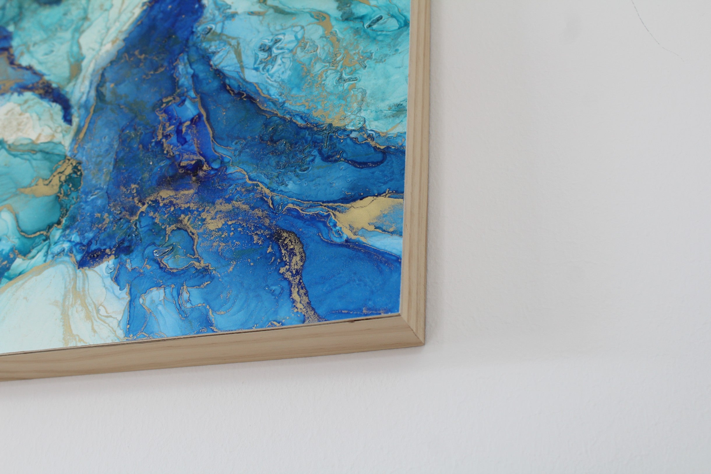 Holzkörper 40x40cm Blau