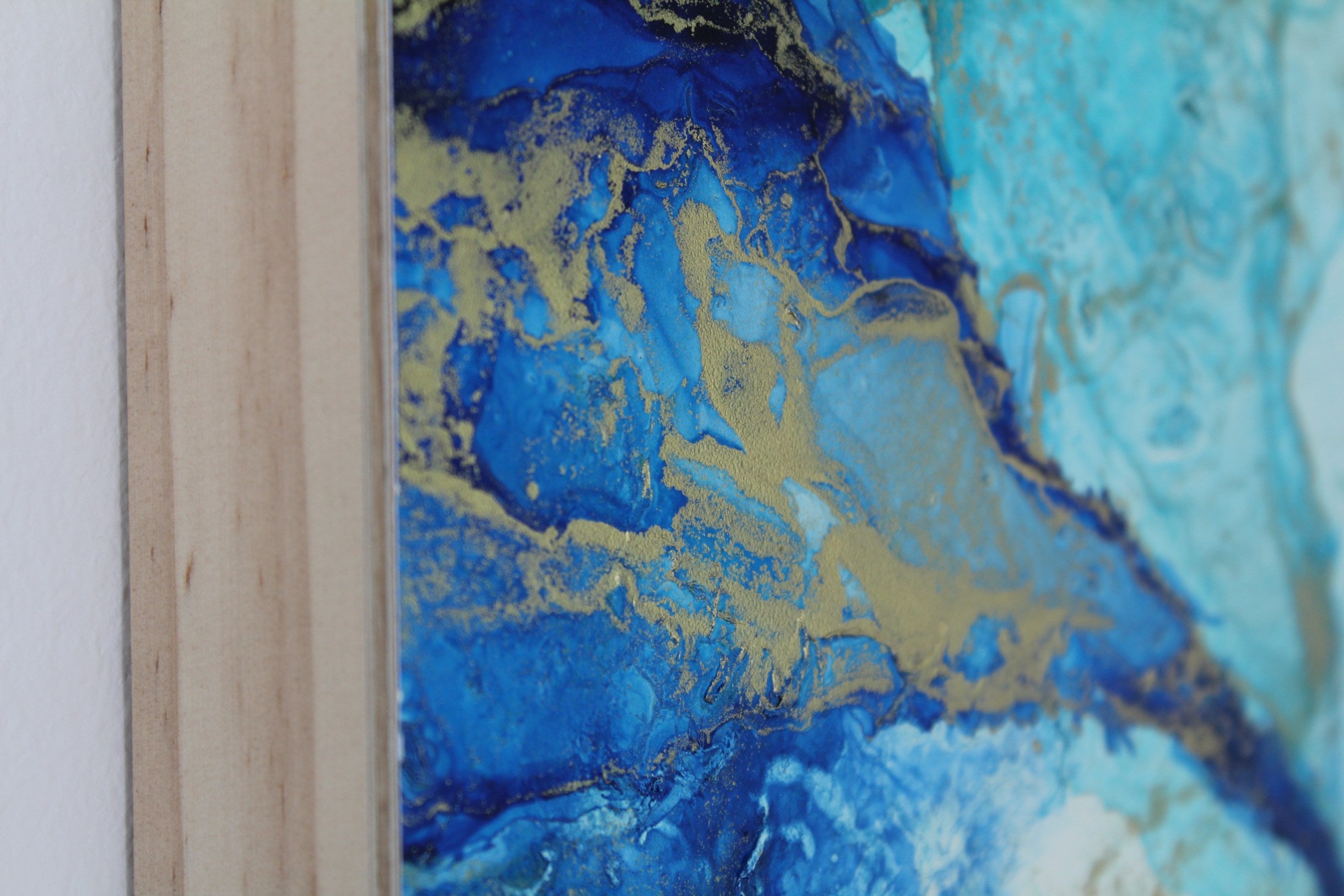 Holzkörper 40x40cm Blau